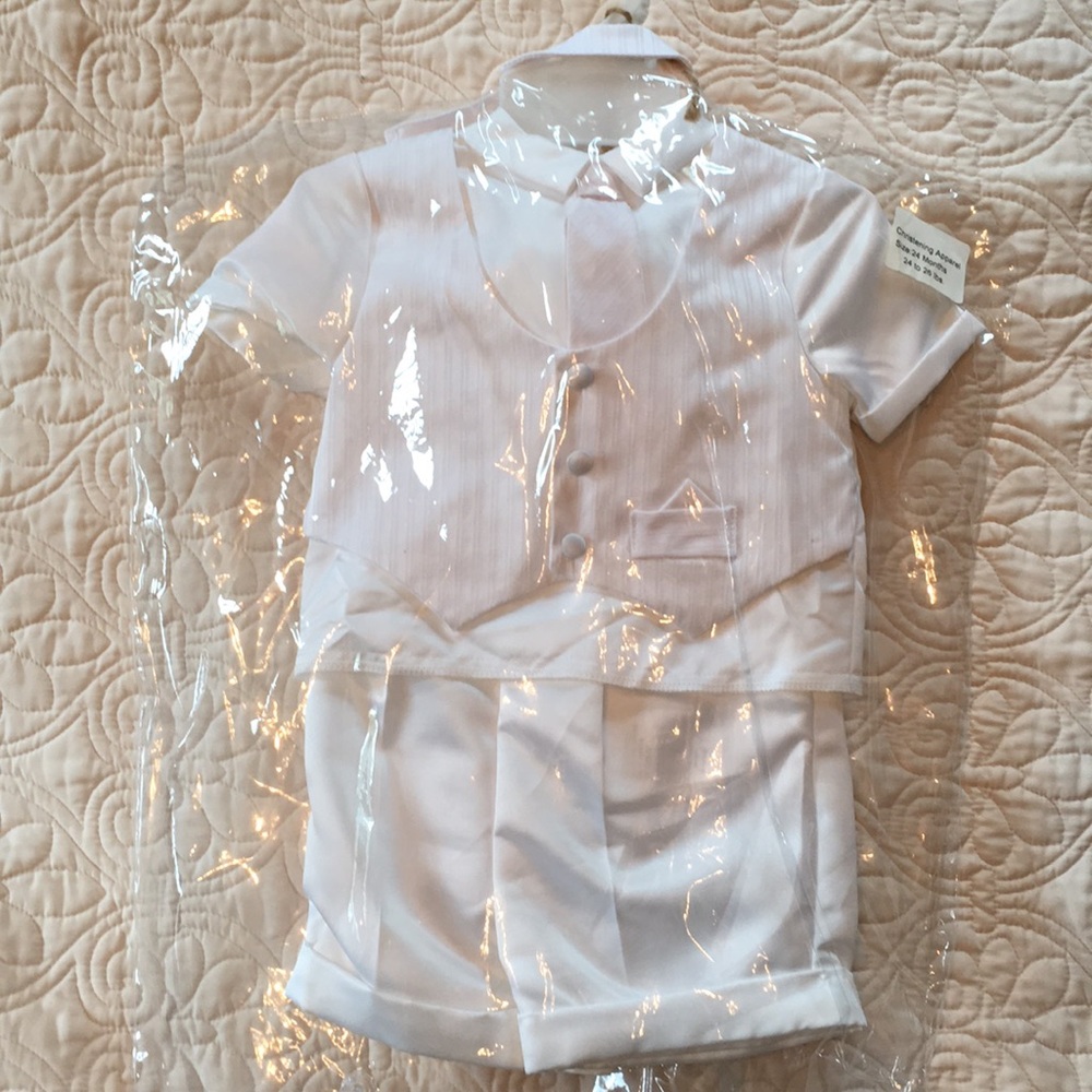 Christening apparel. Size 24 months. Worn once!